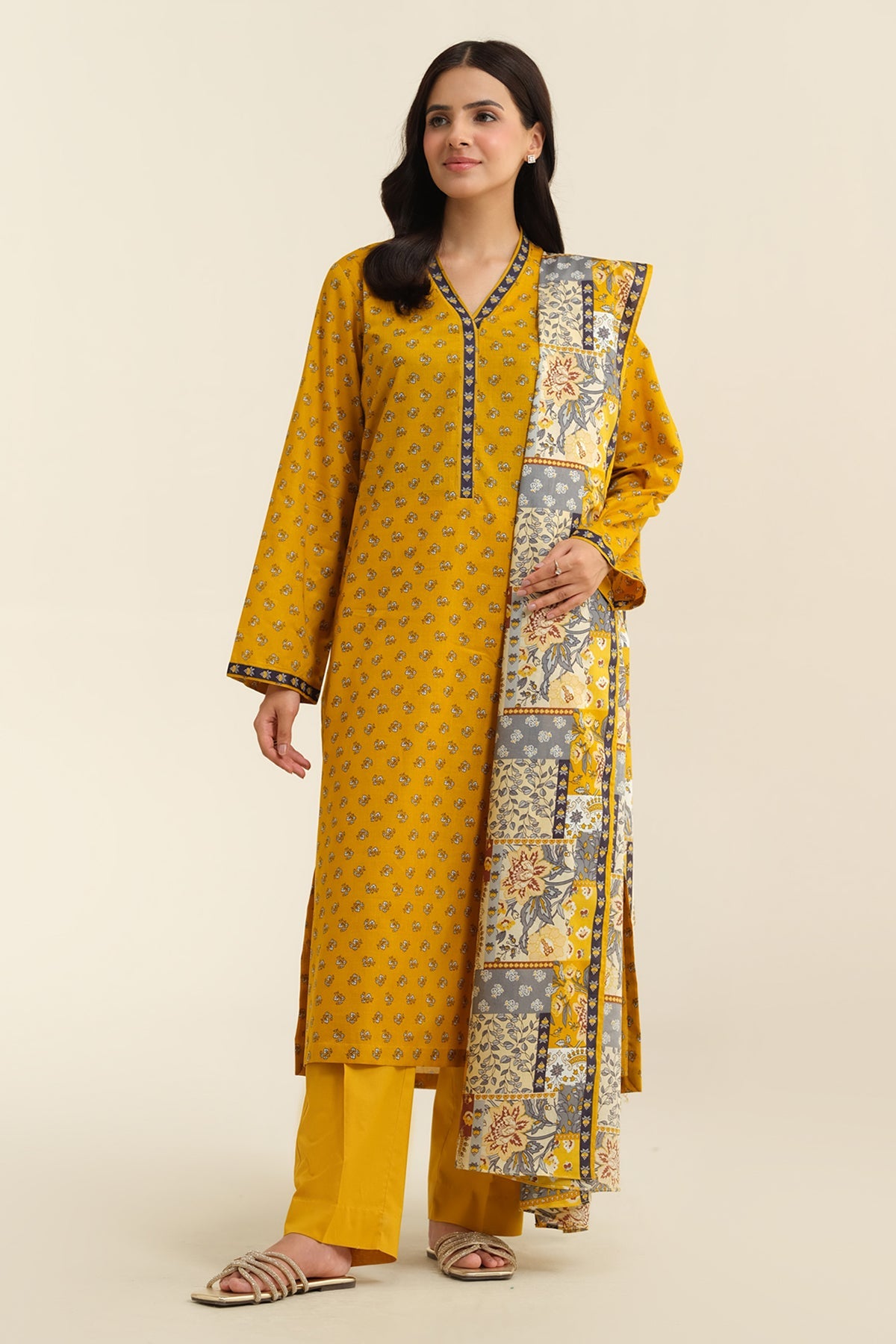 3 Piece - Printed
 Suit - X6210