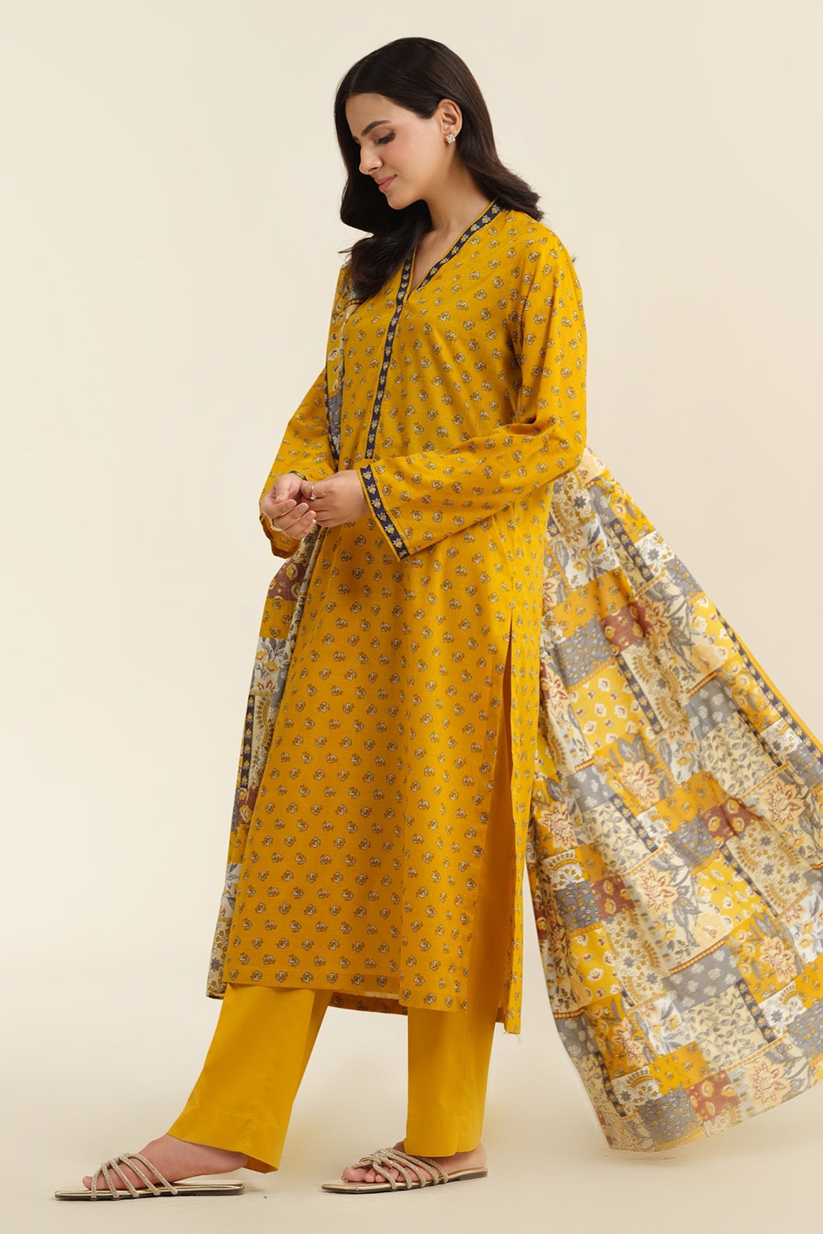 3 Piece - Printed
 Suit - X6210