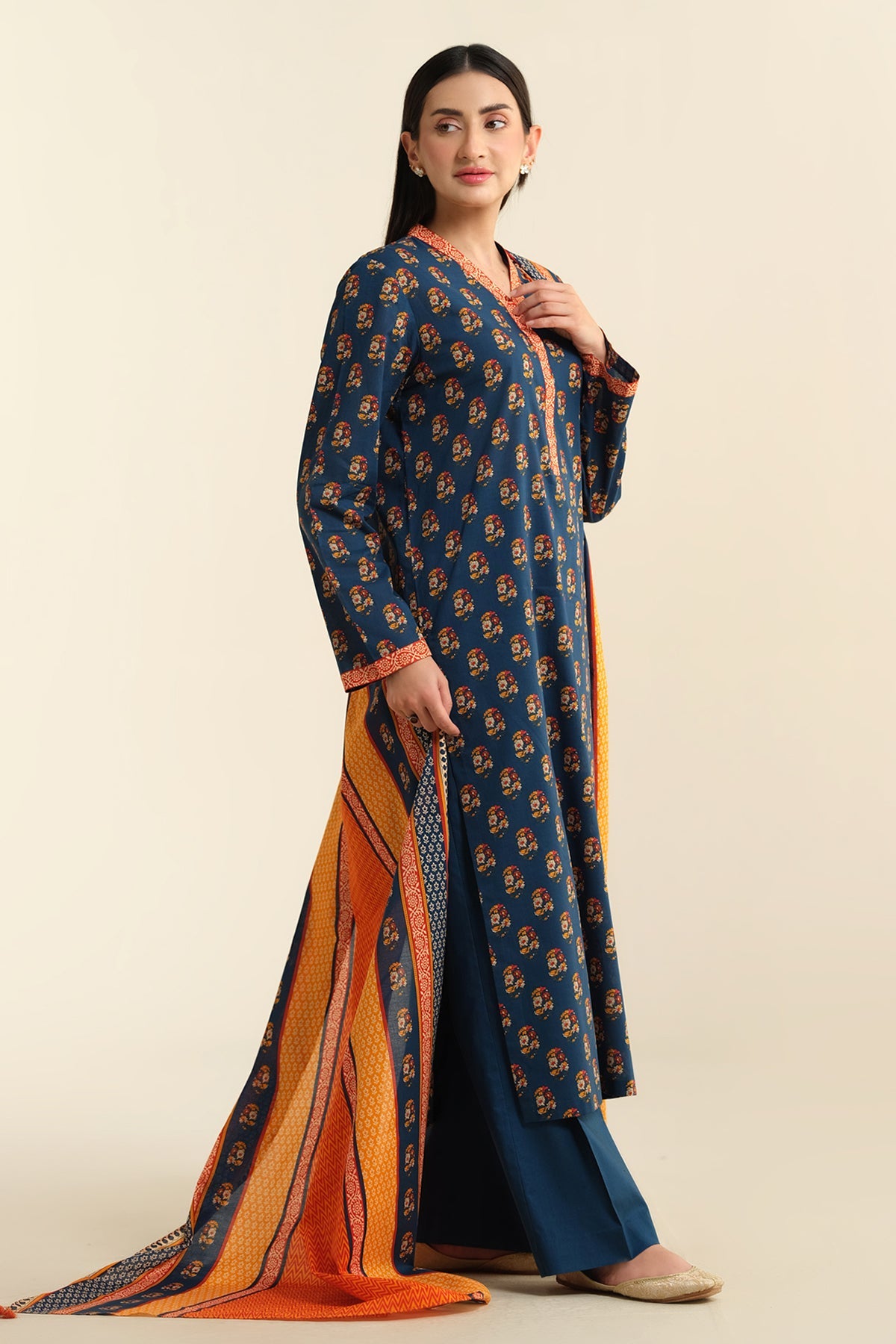 3 Piece - Printed Suit - X6215