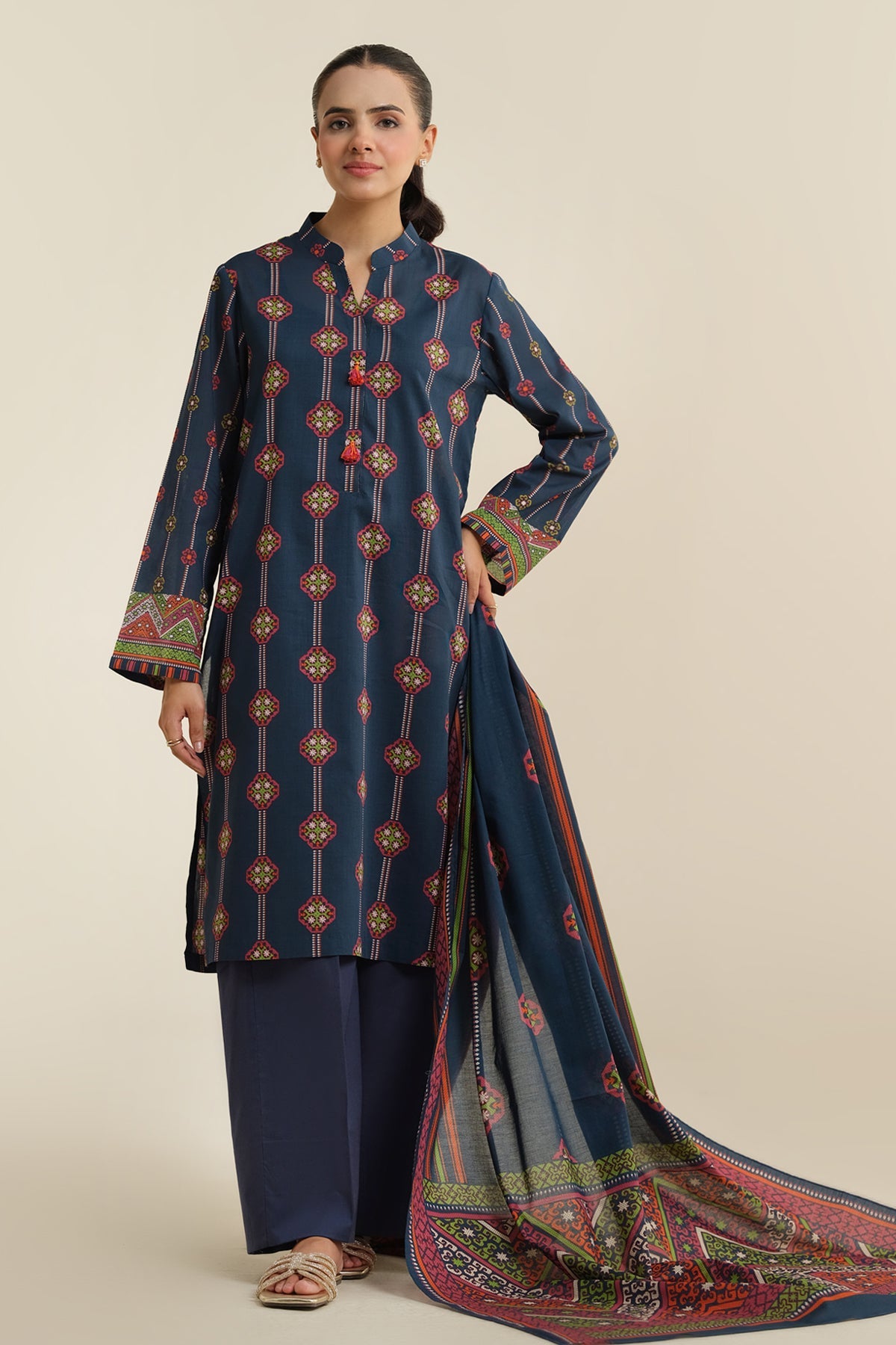 3 Piece - Printed
 Suit - X6228
