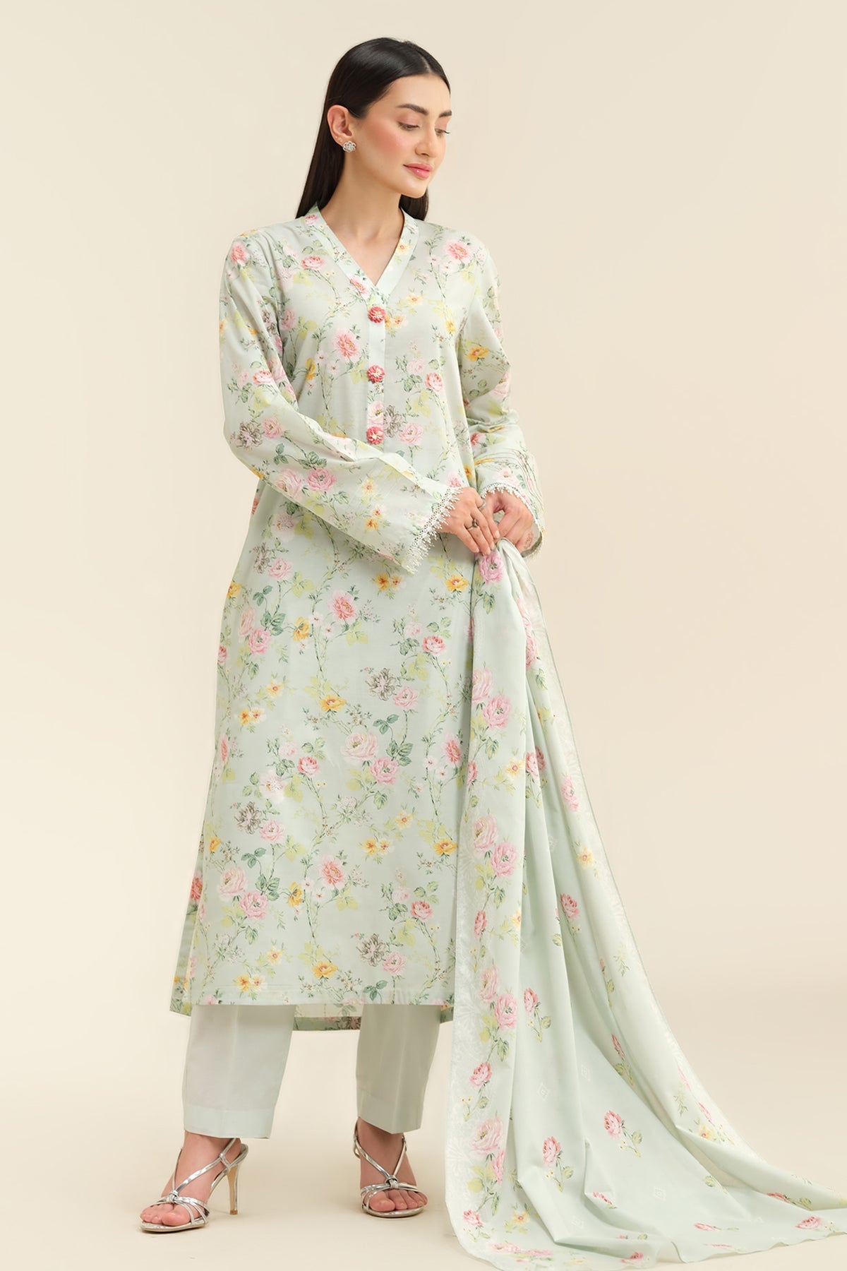 3 Piece - Printed
 Suit - X6249