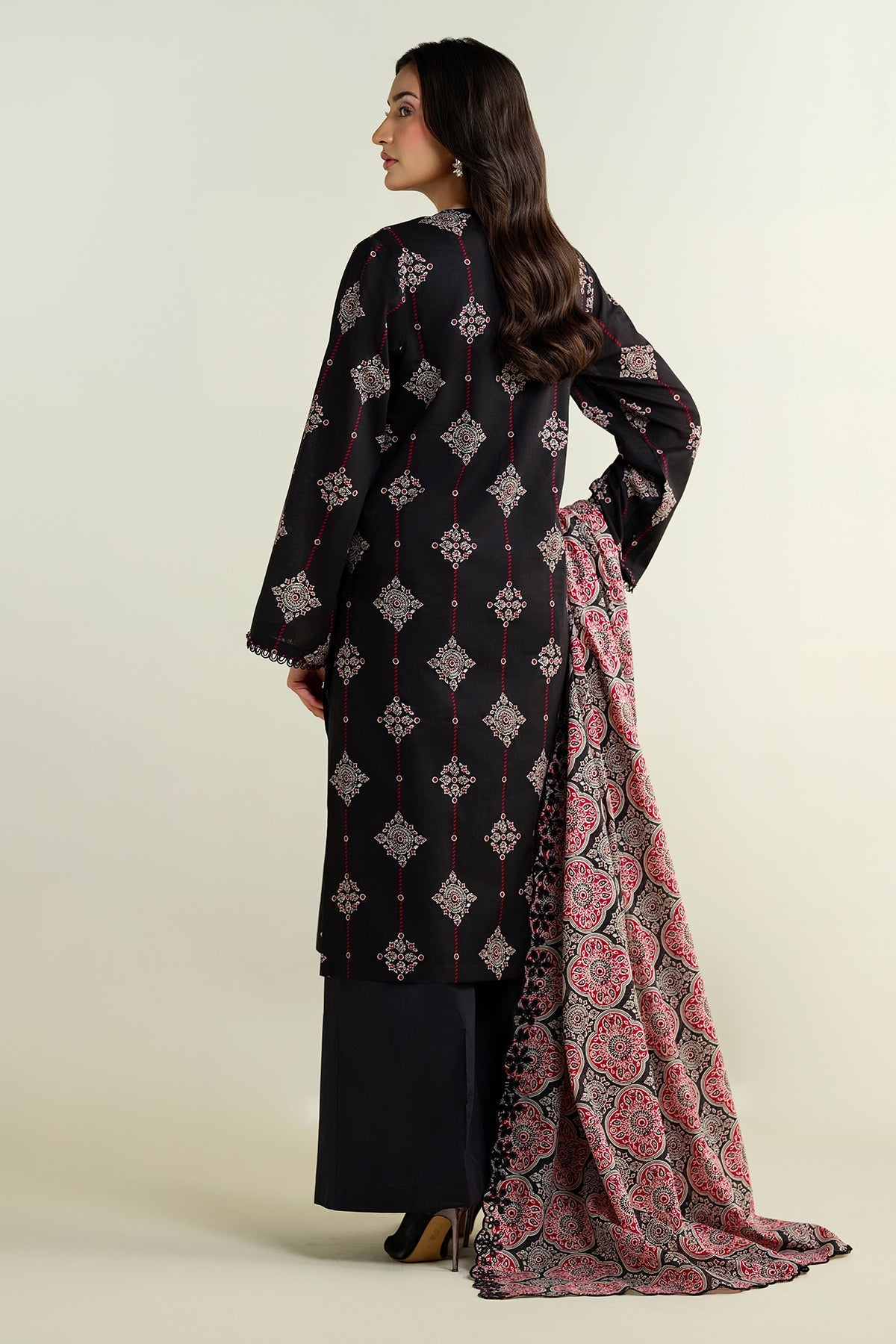 2 Piece - Embroidered Suit - C6129