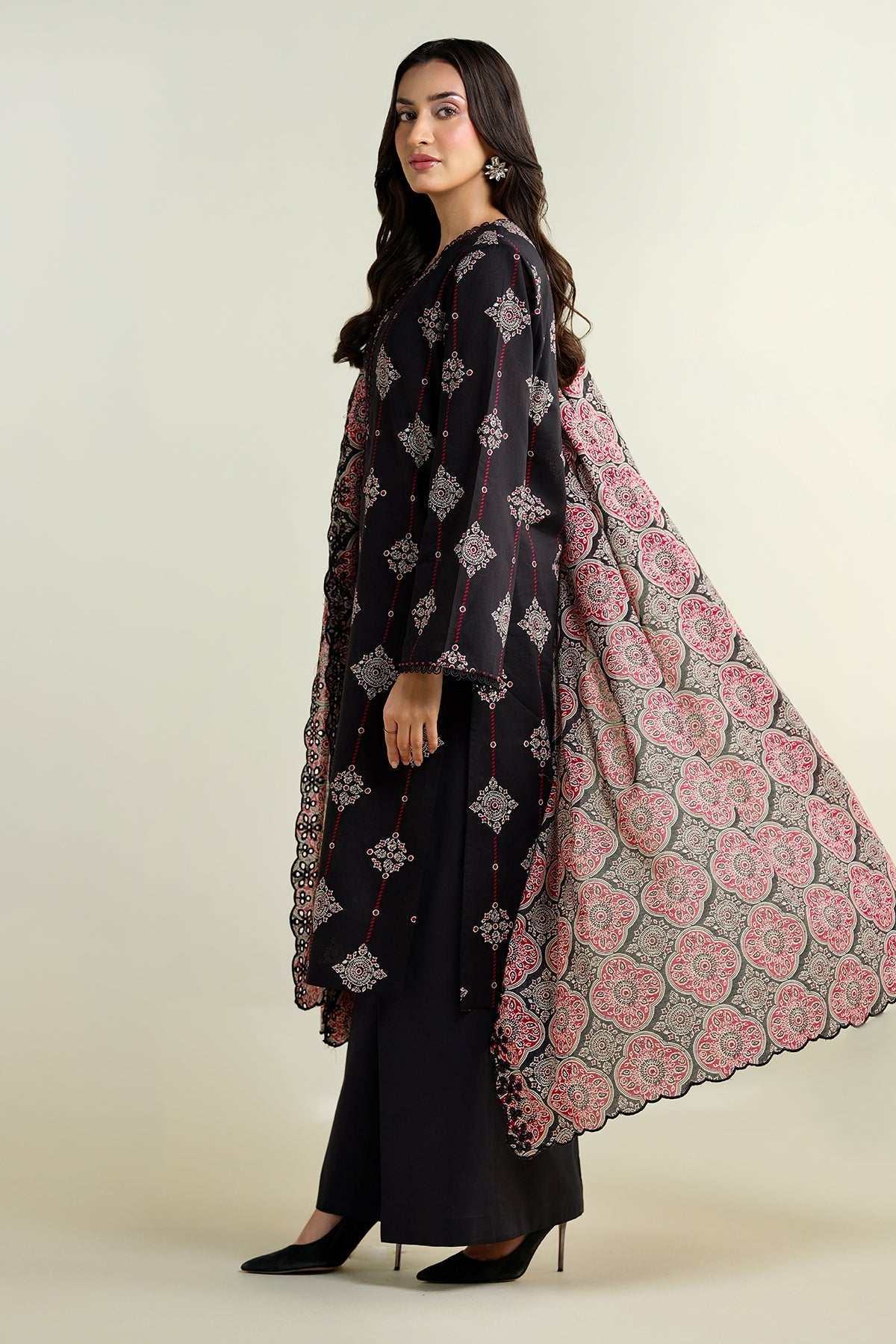 2 Piece - Embroidered Suit - C6129