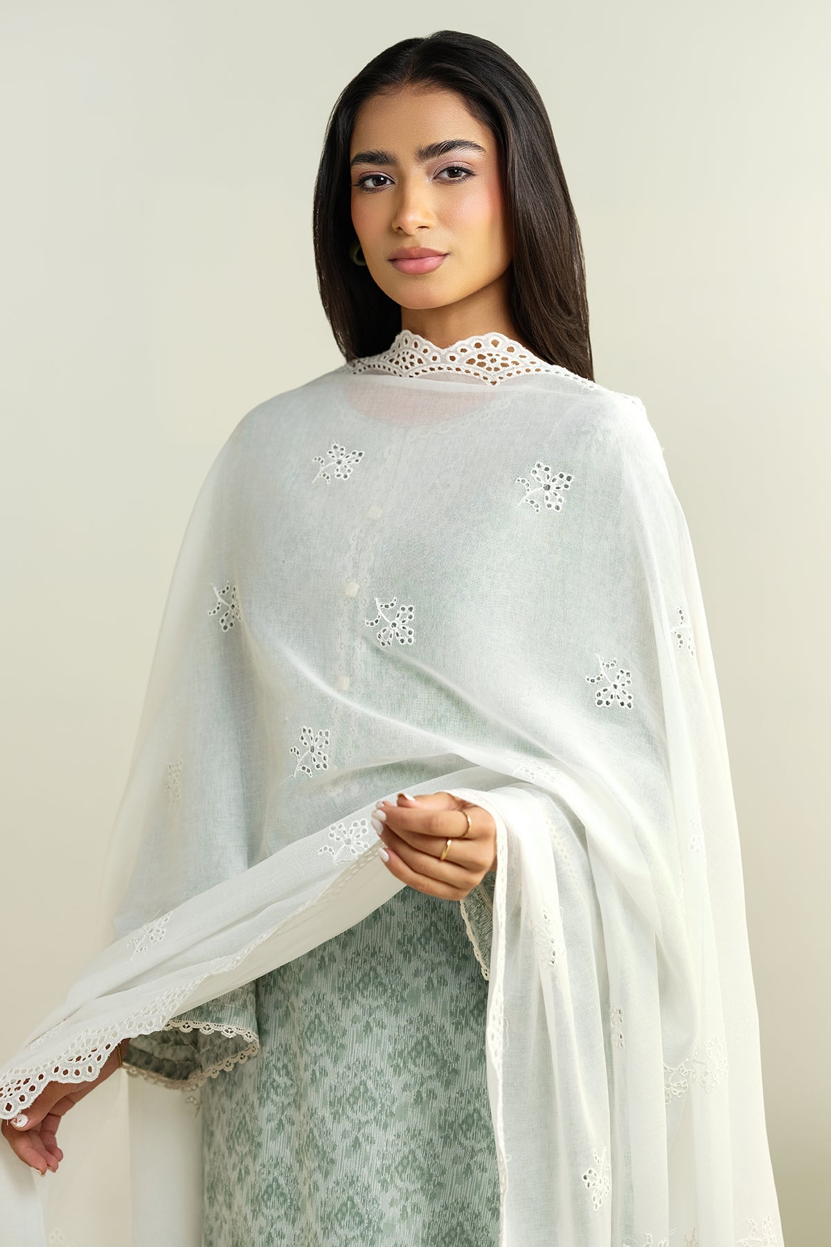 1 Piece - Embriodered Dupatta - C6246