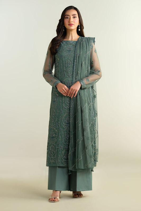 4 Piece -  Embroidered Suit - E1637