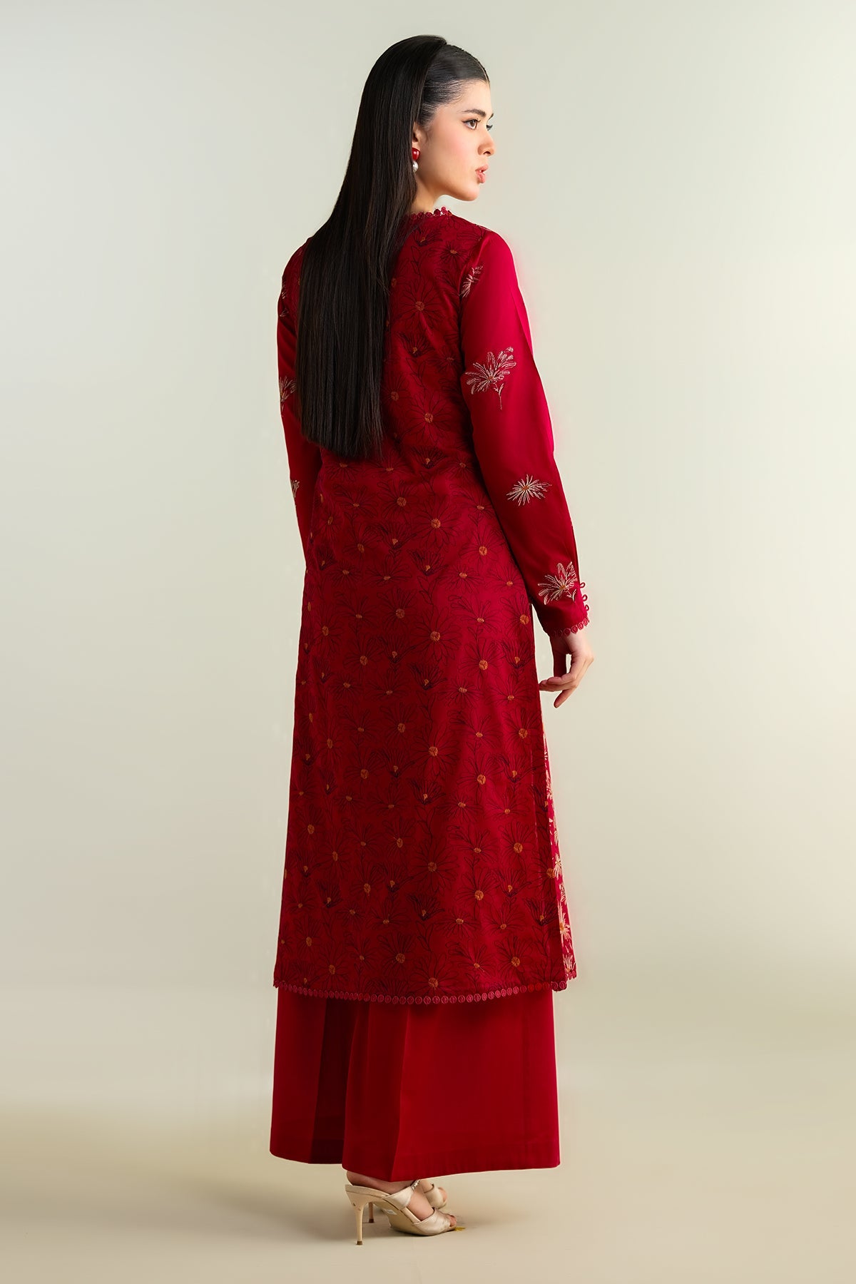 2 Piece - Embroidered Suit - E1648
