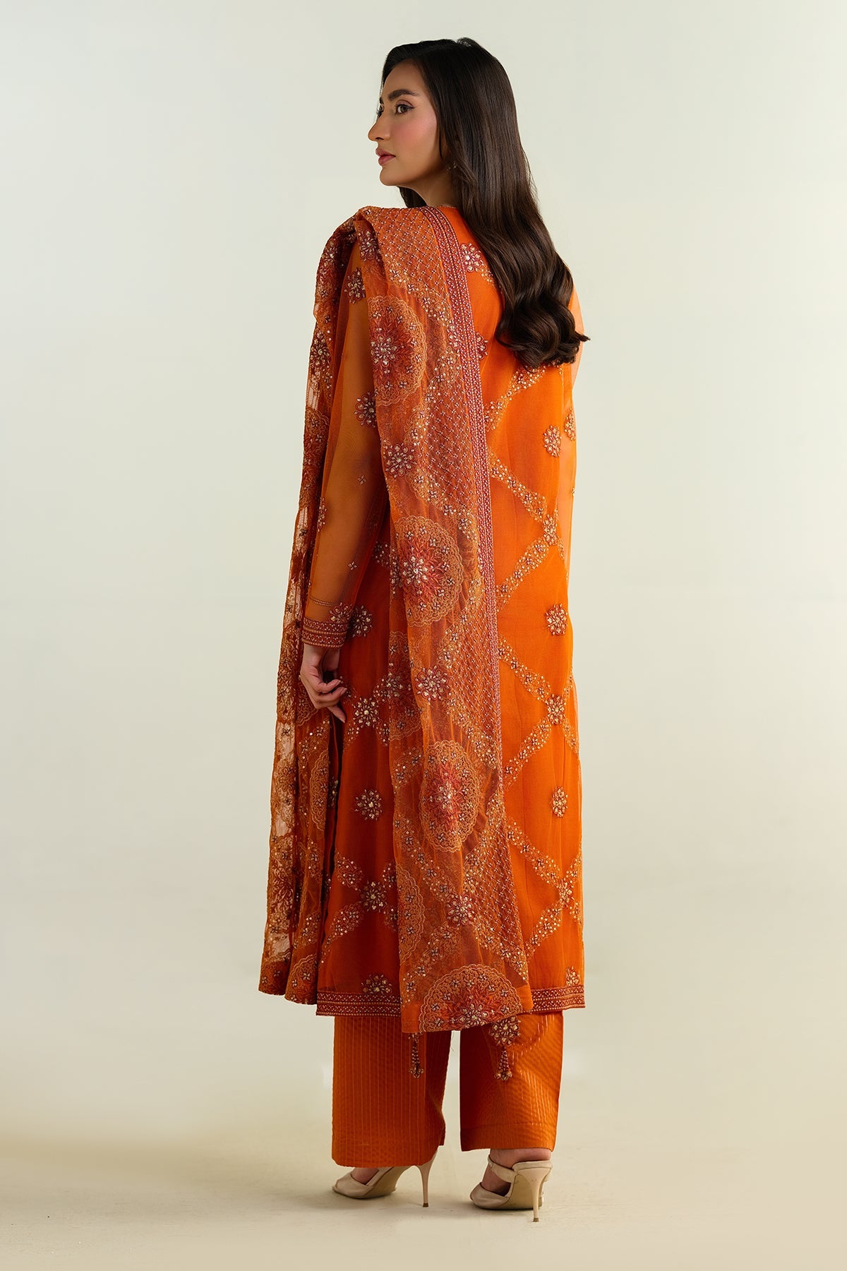 4 Piece -  Embroidered Suit - E1669
