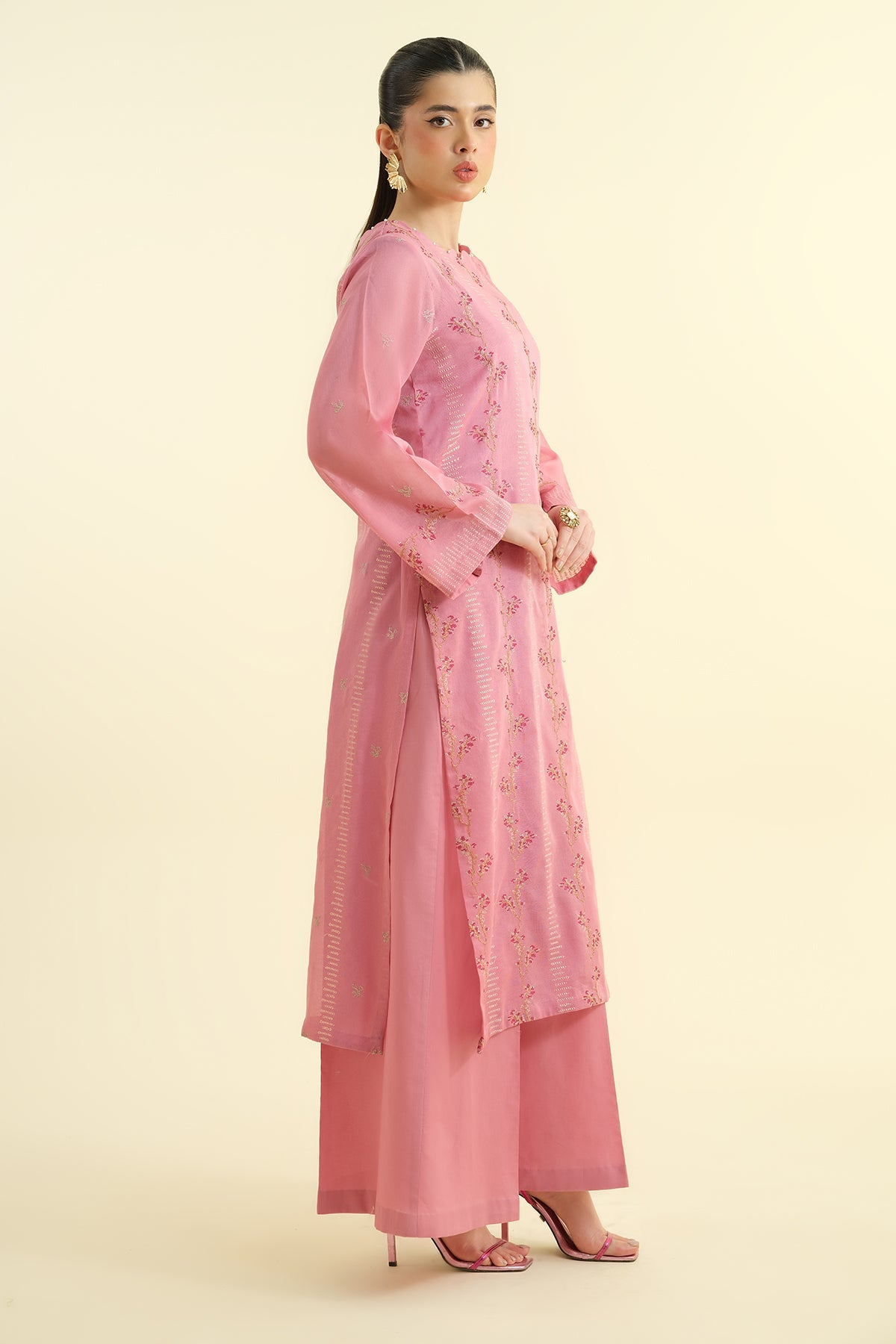 2 Piece - Embroidered Suit - E1731