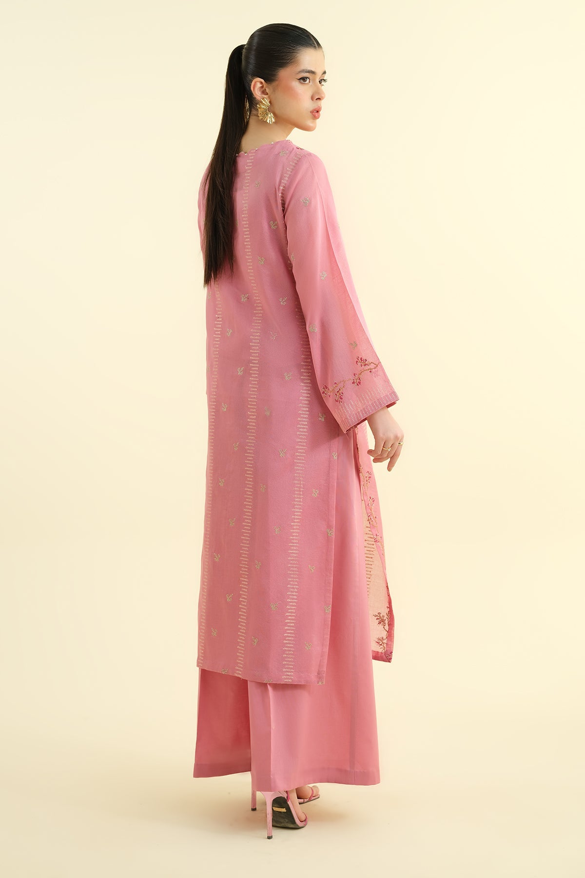2 Piece - Embroidered Suit - E1731