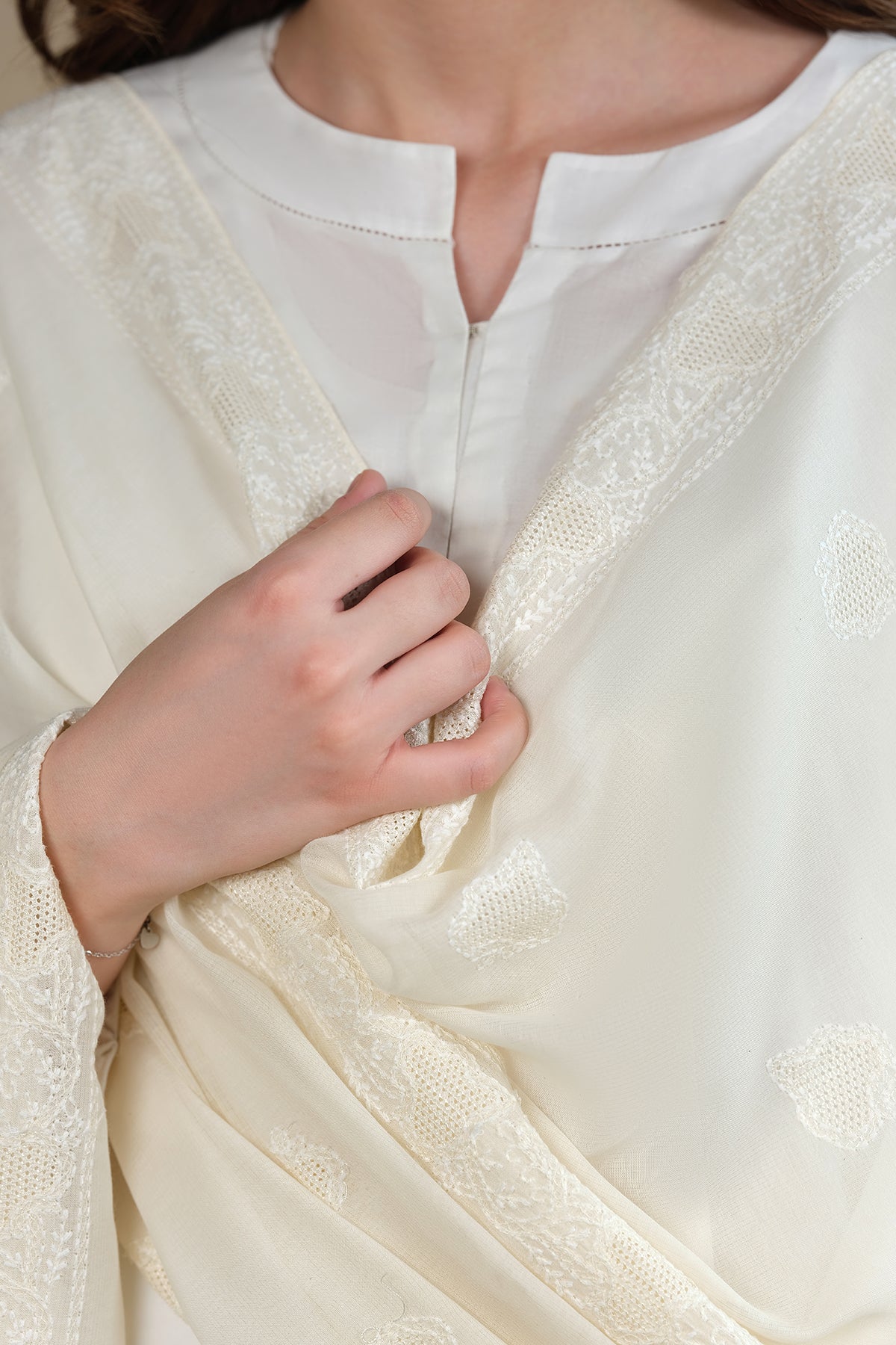 Embroidered Dupatta - MC1818