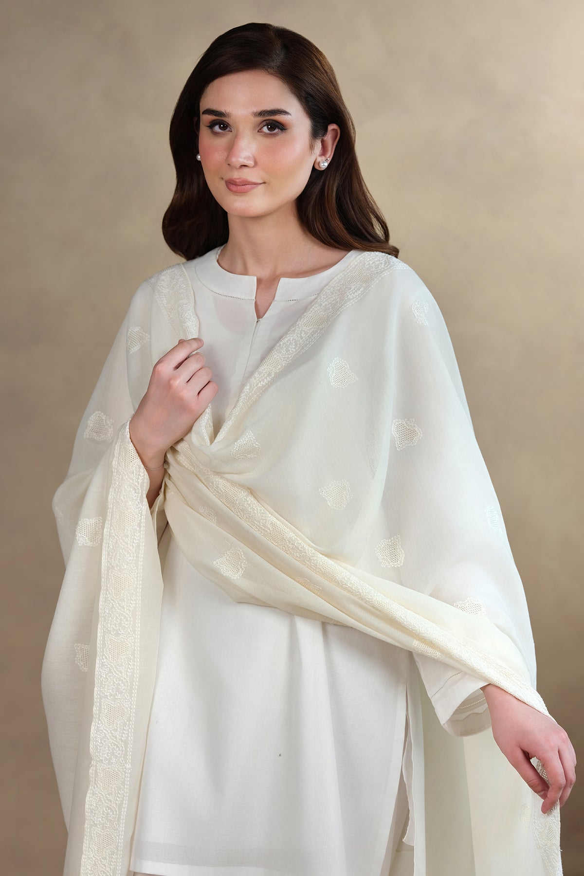 Embroidered Dupatta - MC1818
