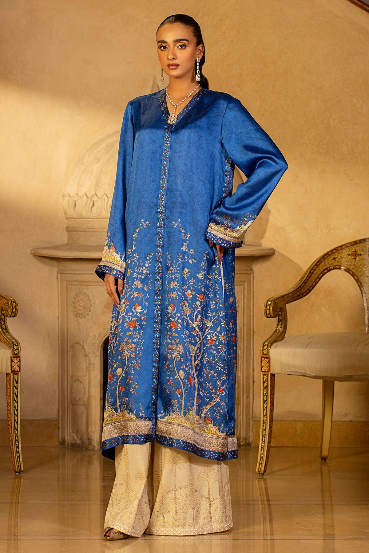 1 Piece Printed & Embalishment Sindhi Silk Shirt-mcp1406-1