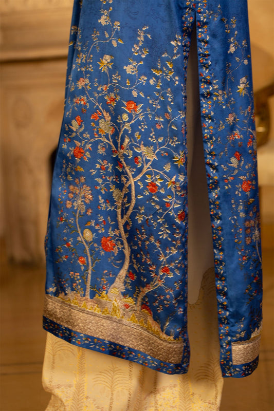 1 Piece Printed & Embalishment Sindhi Silk Shirt-mcp1406-1