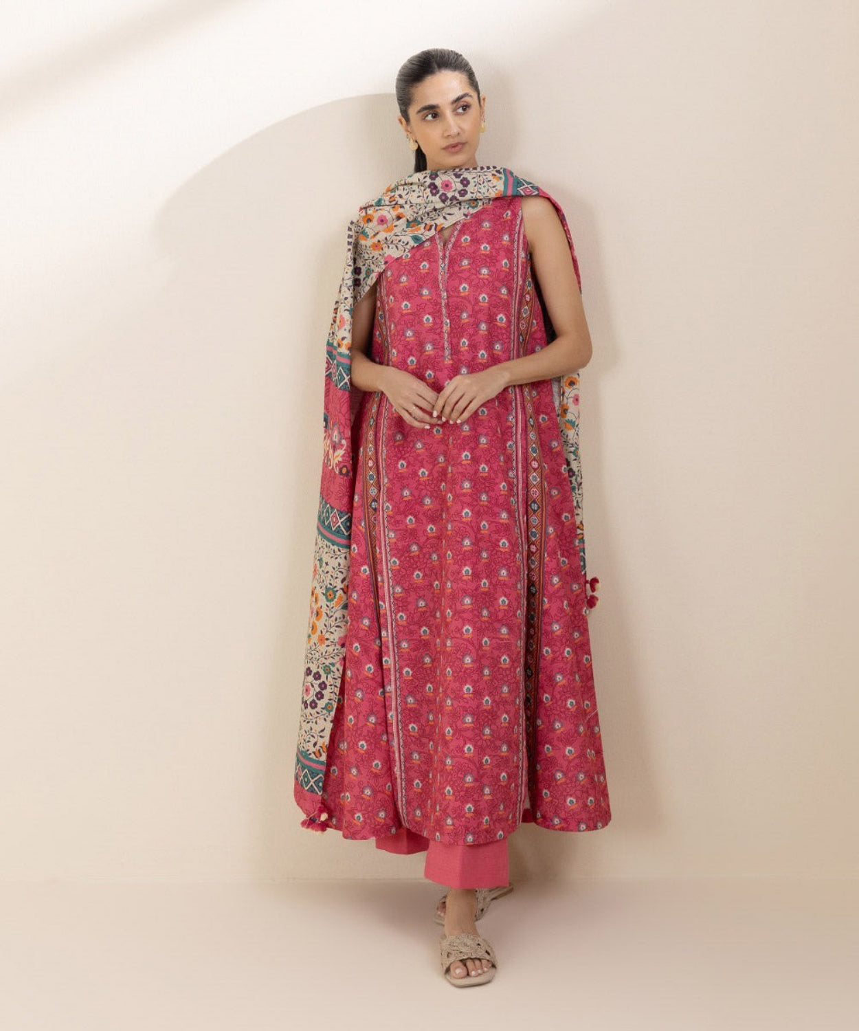 Printed Winter Khaddar Unstitched Suit.