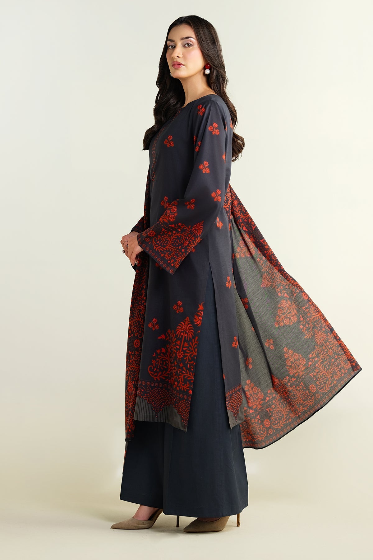 3 Piece - Printed Suit - X6139