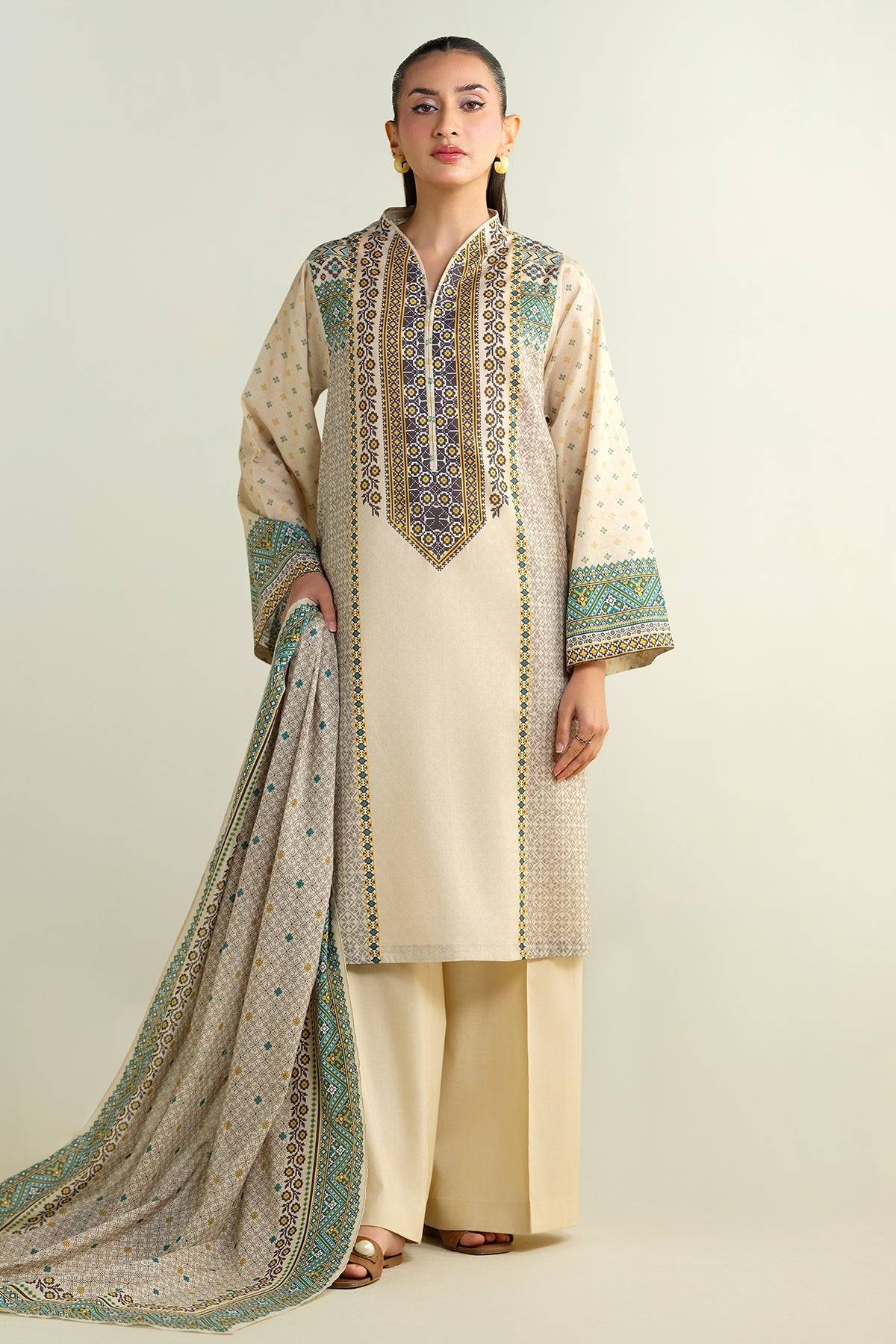 3 Piece - Printed Suit - X6141