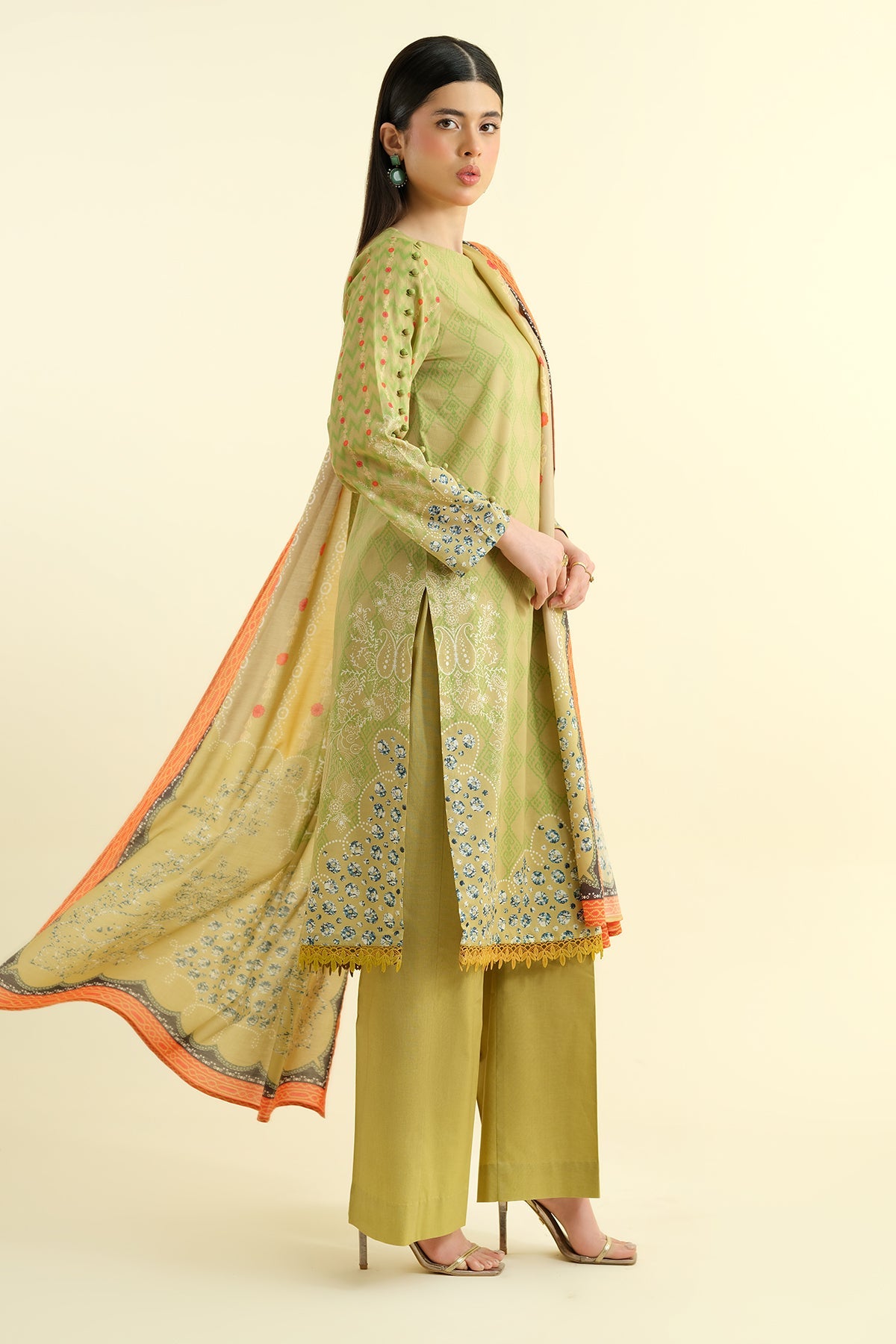 3 Piece - Printed Suit - X6142