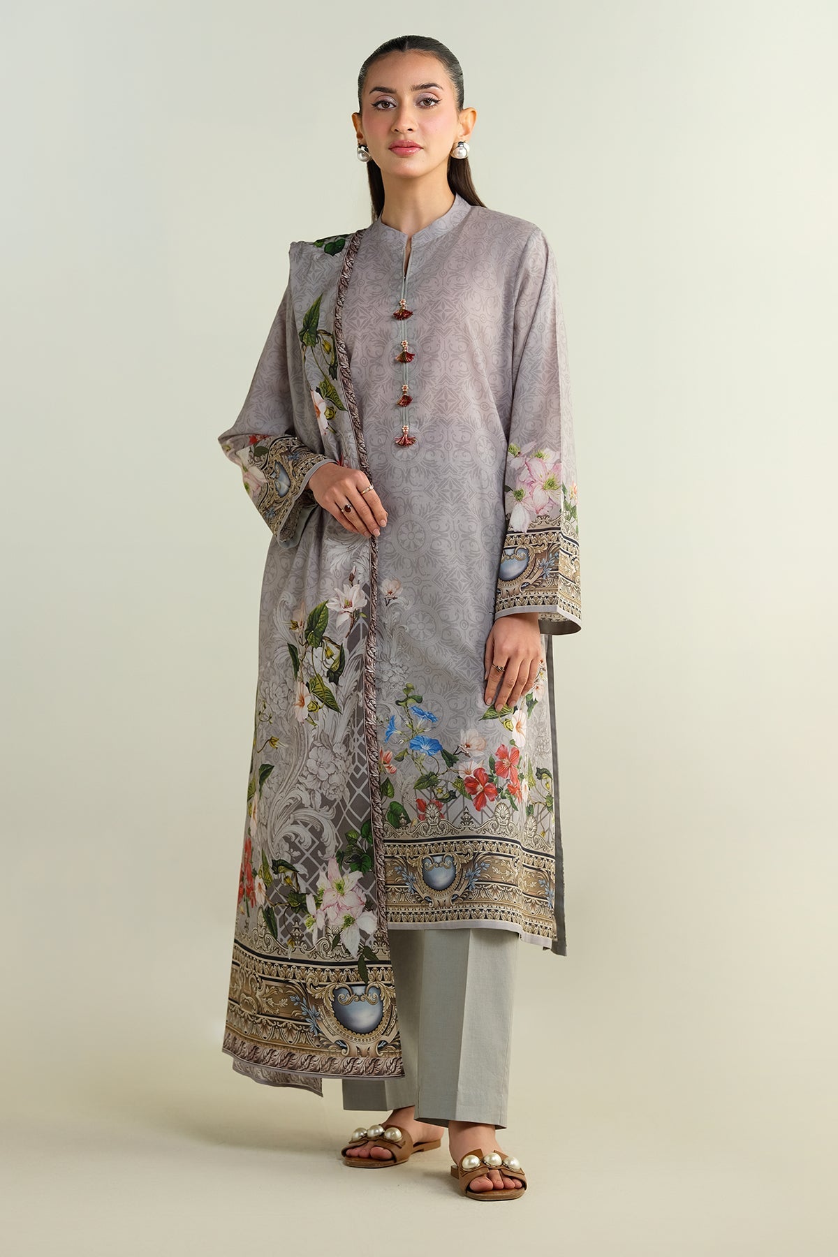 3 Piece - Printed Suit - X6143