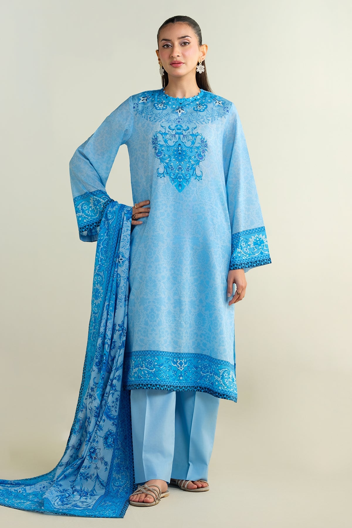 3 Piece - Printed Suit - X6155